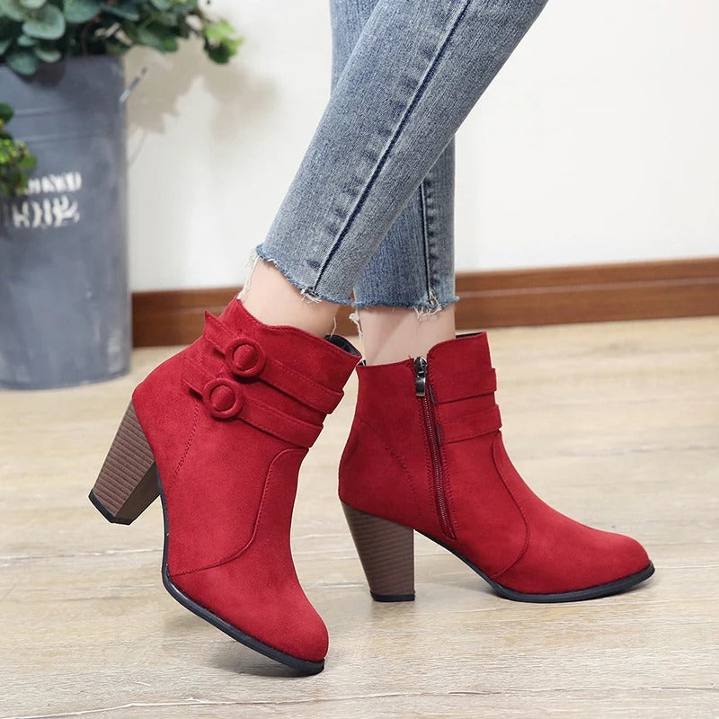 Damen - Retro-Stiefel - Bequeme, stilvolle Schuhe aus hochwertigem Material - Trendige Retro-Optik