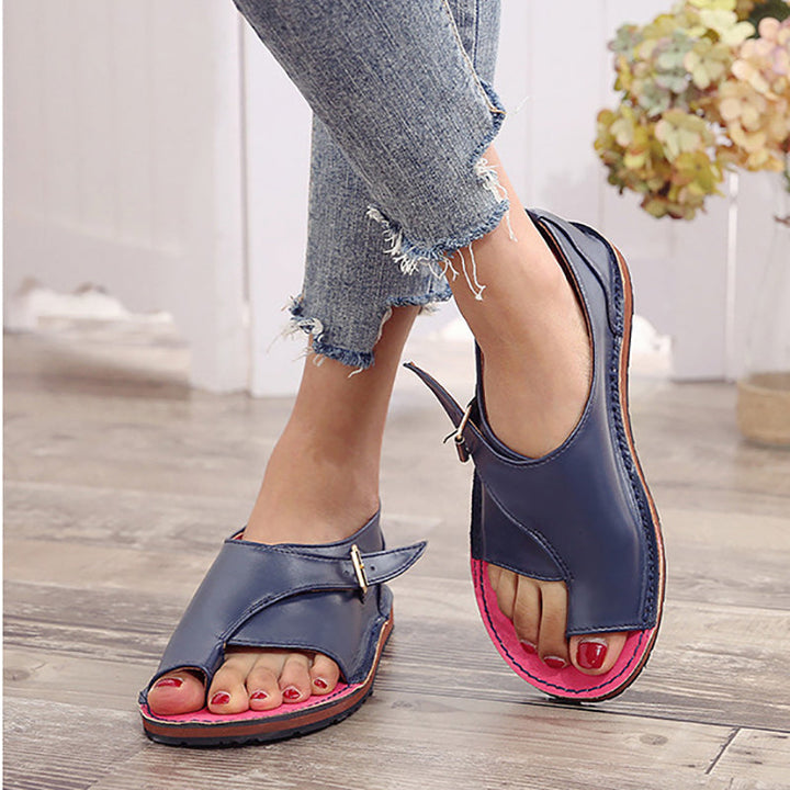 Damen - Elegante Ledersandalen - Klassischer Stil - Hochwertiges Leder - Ideal für den Sommer