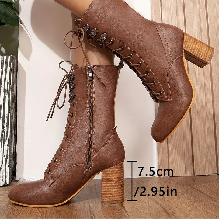 Damen - Samtstiefeletten - Elegant & Bequem - Vielseitige Damen Schuhe für Jeden Anlass