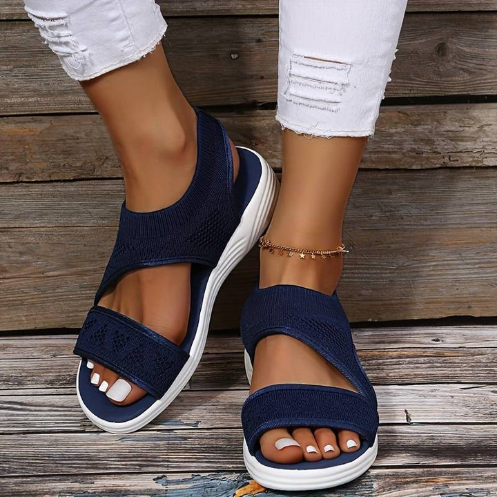 Damen - Sportliche Mesh-Keilsandalen - Bequem und Stilvoll - Ideal für den Sommer