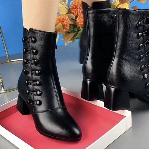 Damen - Stiefeletten - Stylische Lederstiefel - Bequeme und trendige Schuhe für jede Gelegenheit