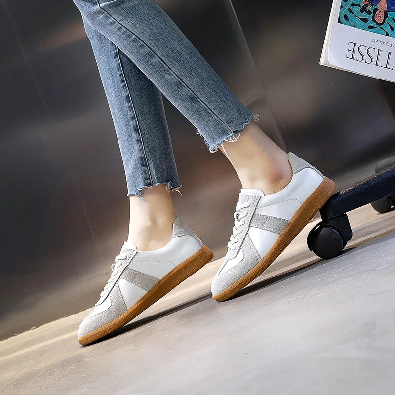 Damen - Turnschuhe - Echtes Leder - Bequeme Sneakers für jeden Anlass