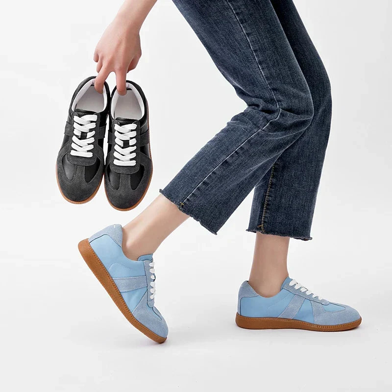 Damen - Turnschuhe - Echtes Leder - Bequeme Sneakers für jeden Anlass