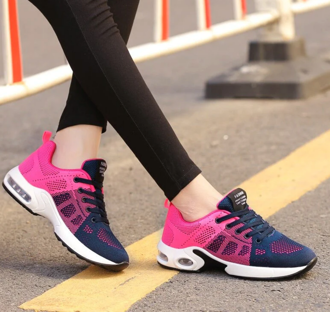 Damen - Sport-Sneaker - Leichte, atmungsaktive Schuhe mit Air-Cushion-Sohle - Ideal für Casual und Running