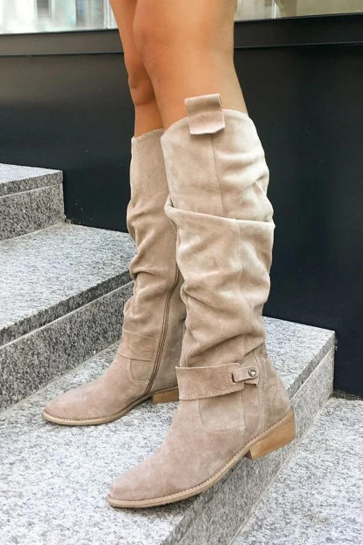 Damen - Wildleder Stiefel - Elegante und Bequeme Schuhe für jeden Anlass - Hochwertige Damenstiefel