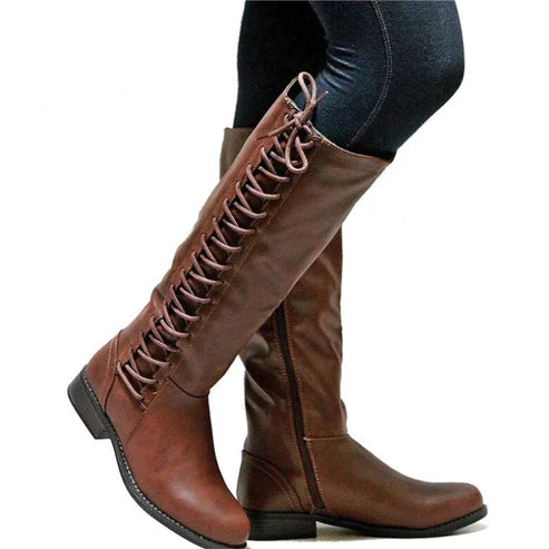 Damen - Schnürstiefel - Elegante Lederstiefel für jeden Anlass - Bequeme und stilvolle Damen Schuhe