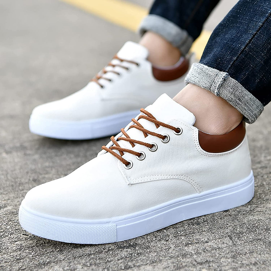 Herren - Sneakers - Robuste Turnschuhe mit weißer Sohle - Bequeme und stylische Freizeitschuhe für jeden Anlass