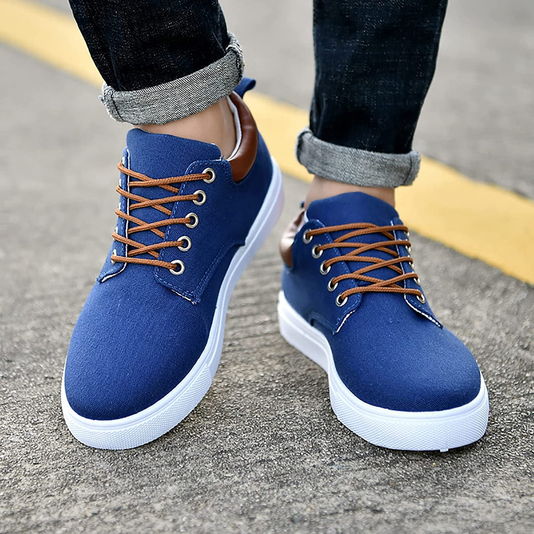 Herren - Sneakers - Robuste Turnschuhe mit weißer Sohle - Bequeme und stylische Freizeitschuhe für jeden Anlass