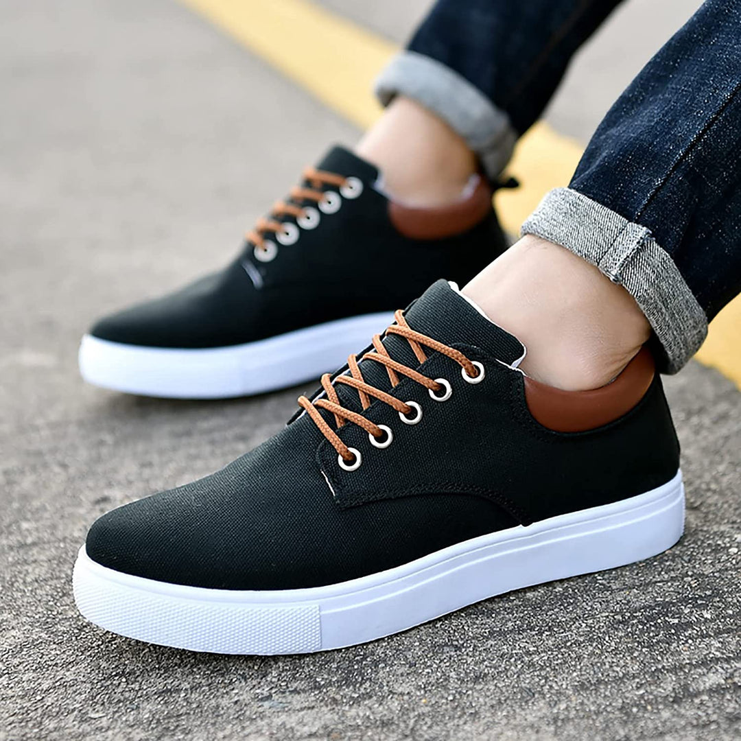 Herren - Sneakers - Robuste Turnschuhe mit weißer Sohle - Bequeme und stylische Freizeitschuhe für jeden Anlass