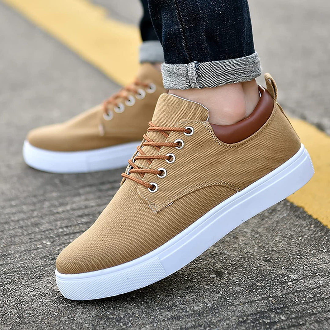 Herren - Sneakers - Robuste Turnschuhe mit weißer Sohle - Bequeme und stylische Freizeitschuhe für jeden Anlass