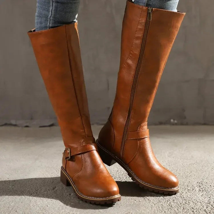 Damen - Lederstiefel - Hochwertiges Leder - Bequeme und Stilvolle Stiefel für jeden Anlass