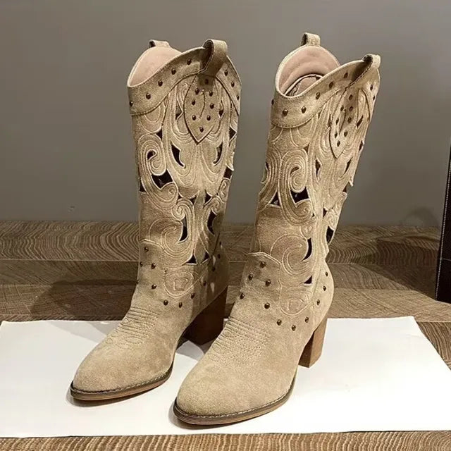 Damen - Ankle Boots - Leder - Modische Western-Stile für jeden Anlass