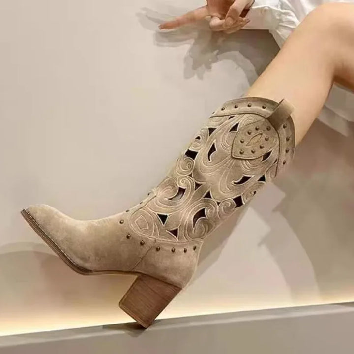 Damen - Ankle Boots - Leder - Modische Western-Stile für jeden Anlass