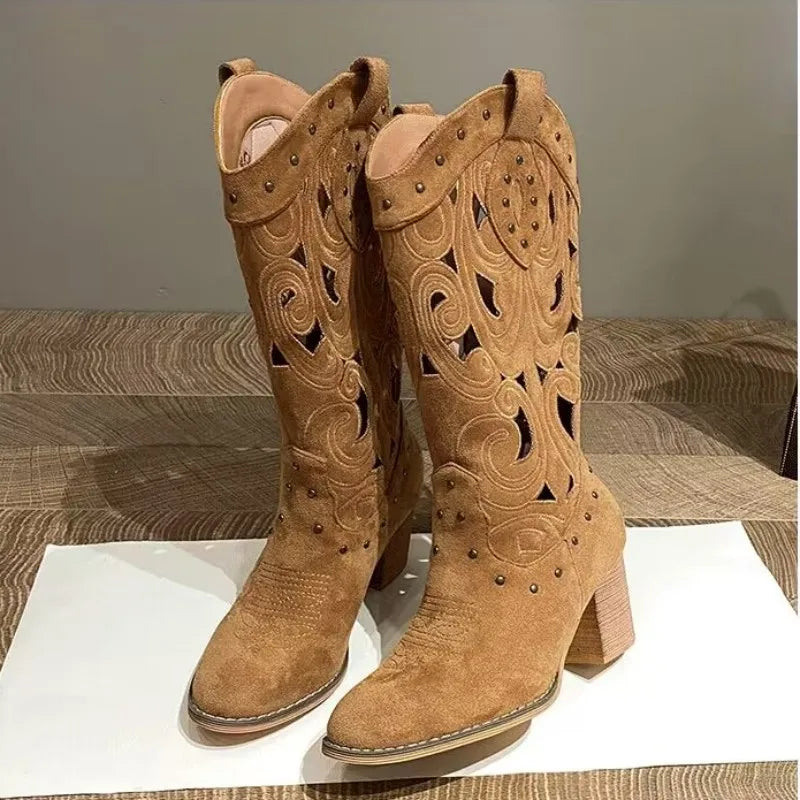 Damen - Ankle Boots - Leder - Modische Western-Stile für jeden Anlass