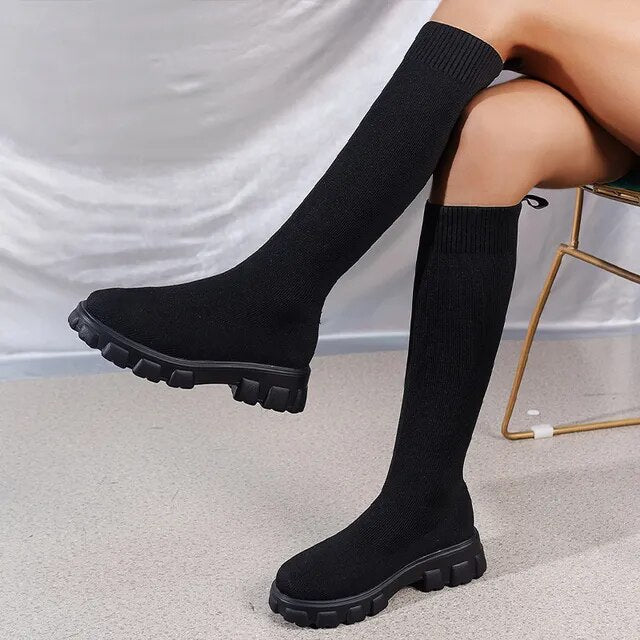 Frauen - Modische Stiefel - Trendy Design aus hochwertigem Material - Stilvolle Schuhe für jeden Anlass