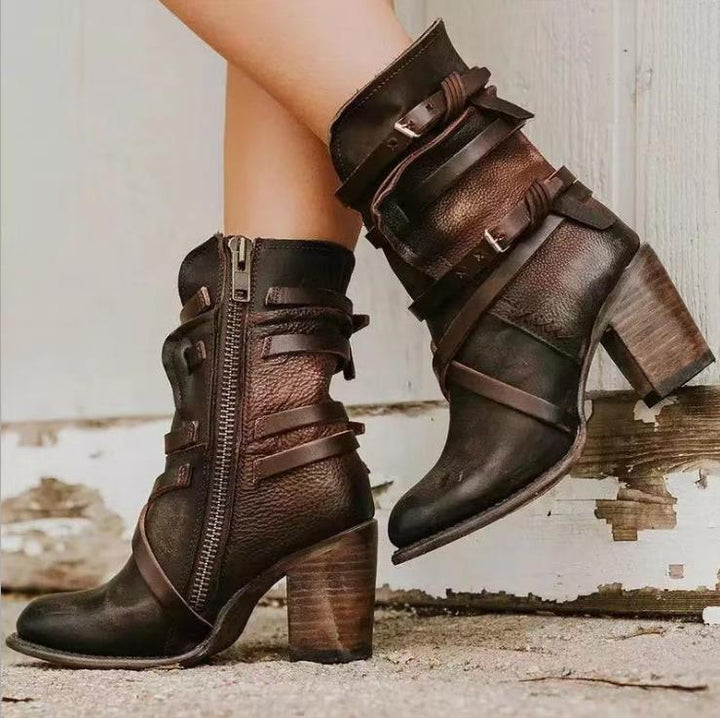 Damen - Lederstiefel - Hochwertiges Echtleder - Stilvolle und Bequeme Stiefel für Jeden Anlass