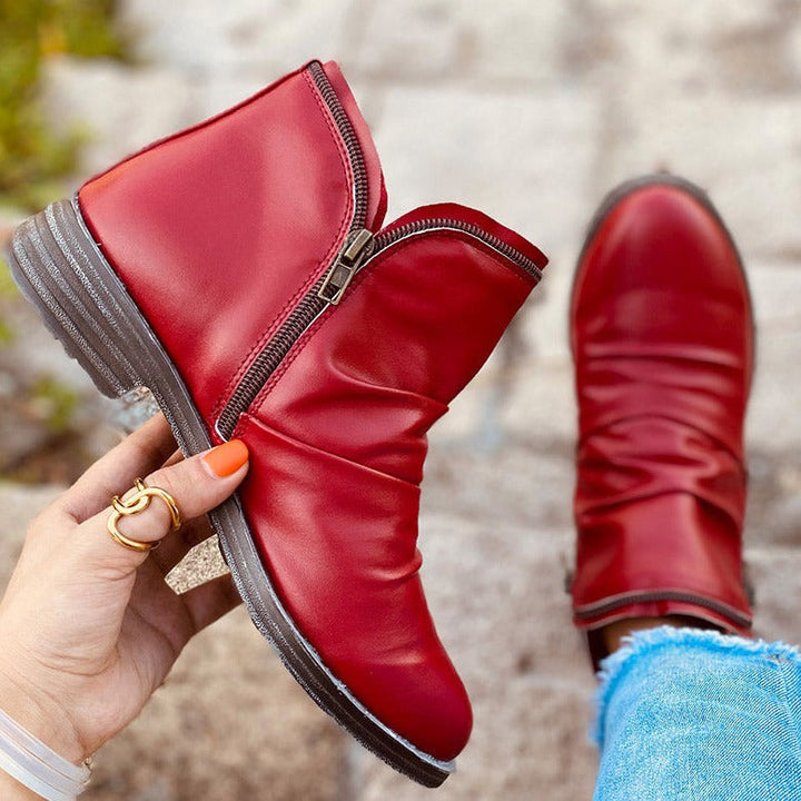 Damen - Enkellaars - Stylische Ankle Boots - Trendige Schuhe für den Alltag