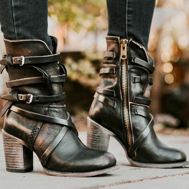 Damen - Winterstiefel - Leder - Bequeme und stilvolle Boots für kalte Tage