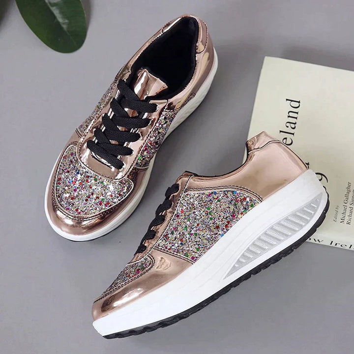 Damen - Plateau-Sneakers - Bequeme, modische Schuhe aus hochwertigem Material - Trendige Sneaker für jeden Anlass