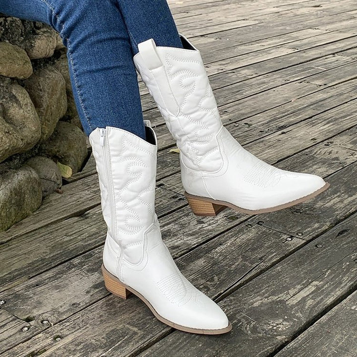 elegante Metallic-Cowboystiefel