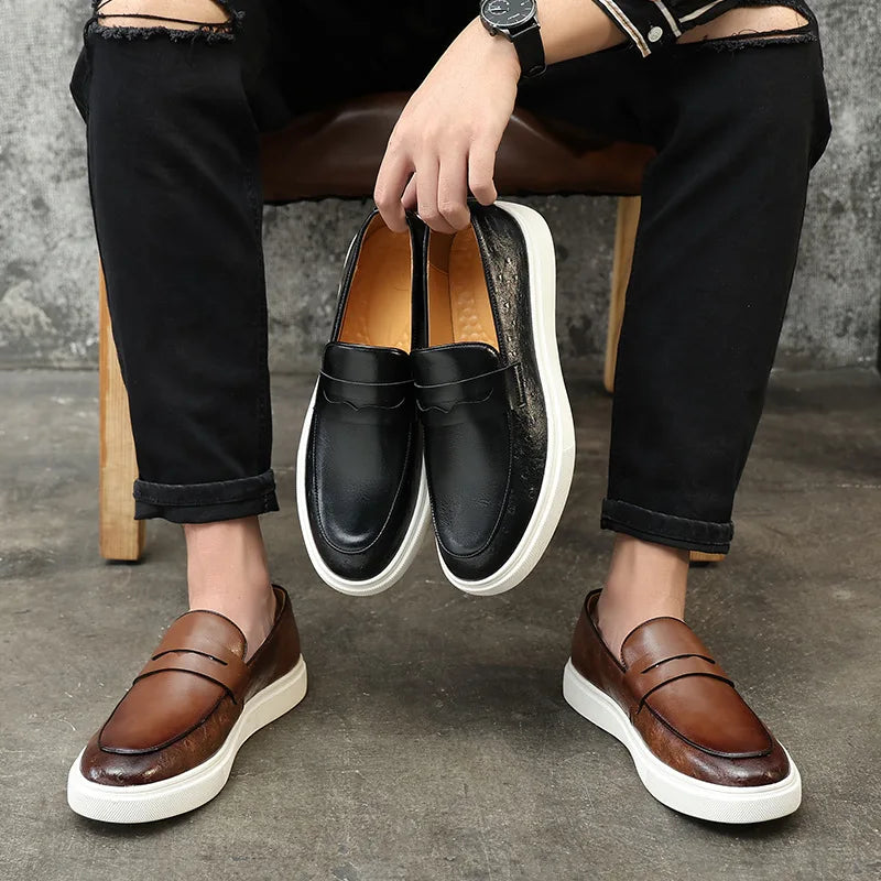 Herren - Loafers - Luxus Leder - Elegante Schuhe für stilbewusste Männer