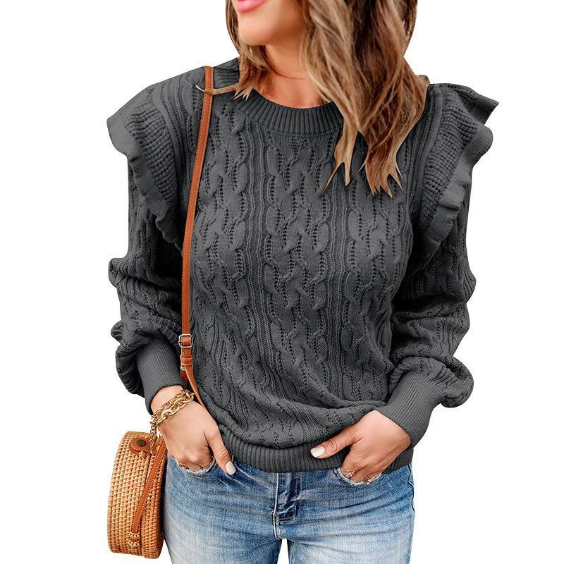 Damen - Langarm-Basislagensweater - Hochwertige Stoffe Lockere Passform - Bequemer und stylischer Freizeitlook