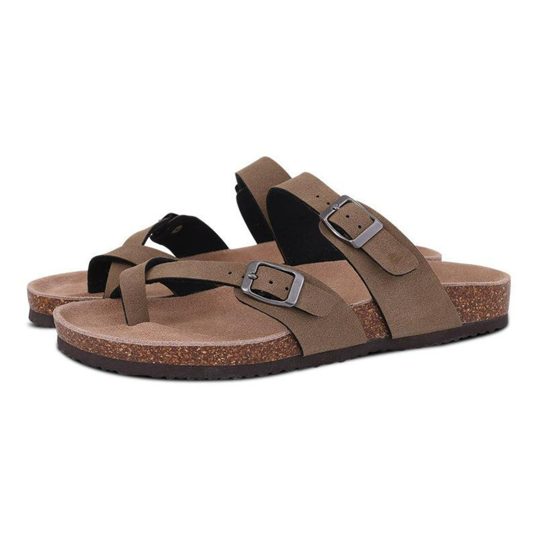 Damen - Kork-Sandalen - Bequeme und stilvolle Sandalen aus Naturmaterial - Perfekt für den Sommer