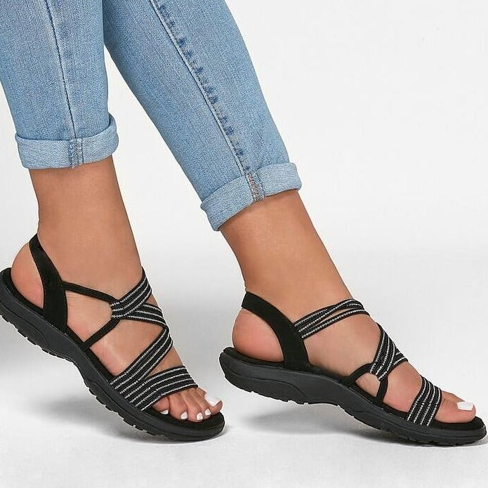 Damen - Stilvolle Sandalen - Bequemes Design mit hochwertigem Material - Ideal für den Alltag