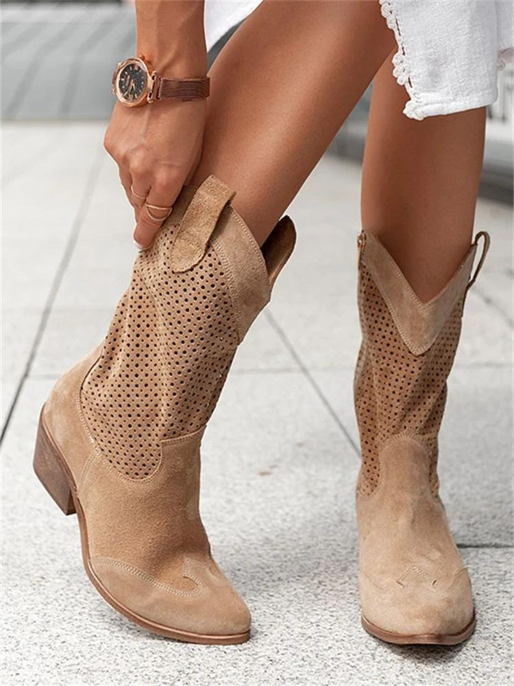 Damen - Cowboystiefel - Atmungsaktive Stiefel für Komfort und Stil - Perfekte Wahl für jedes Outfit