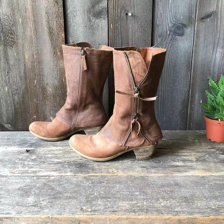 Damen - Luxus-Cowboy-Kniestiefel - Stilvoll und Elegant - Hochwertige Materialien für Komfort und Stil