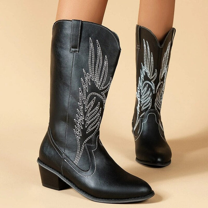 Damen - Cowboy-Stiefel - Hochwertige Boho-Print Stiefel - Stylische Schuhe für jeden Anlass