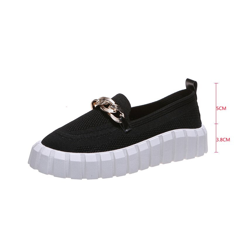 Damen - Ketten-Sneaker - Bequem und Trendy - Sommer Schuhe für Stilbewusste