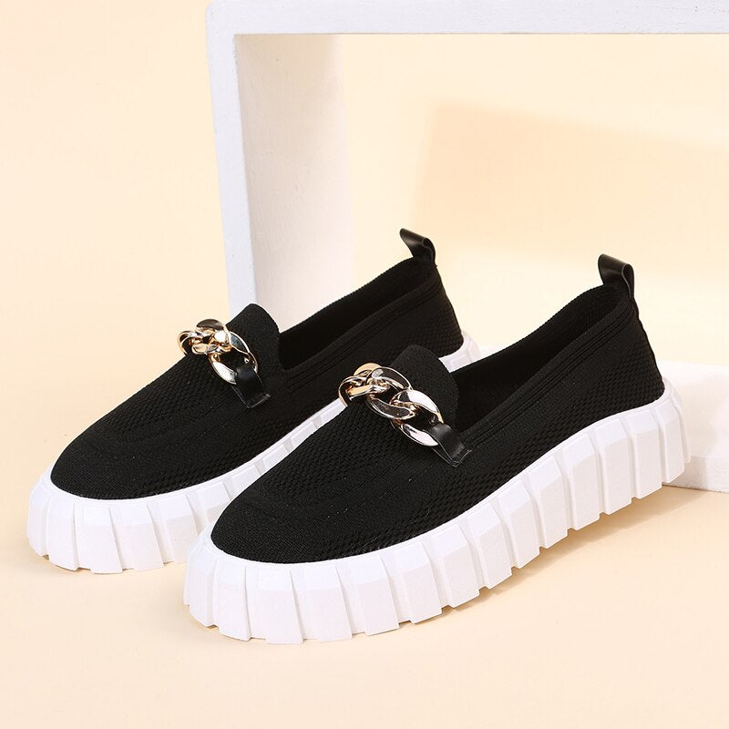 Damen - Ketten-Sneaker - Bequem und Trendy - Sommer Schuhe für Stilbewusste