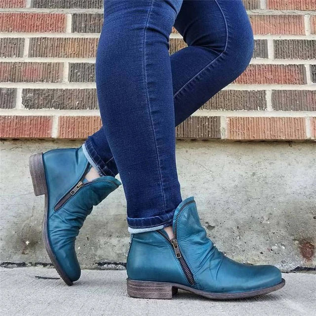 Damen - Enkellaars - Stylische Ankle Boots - Trendige Schuhe für den Alltag