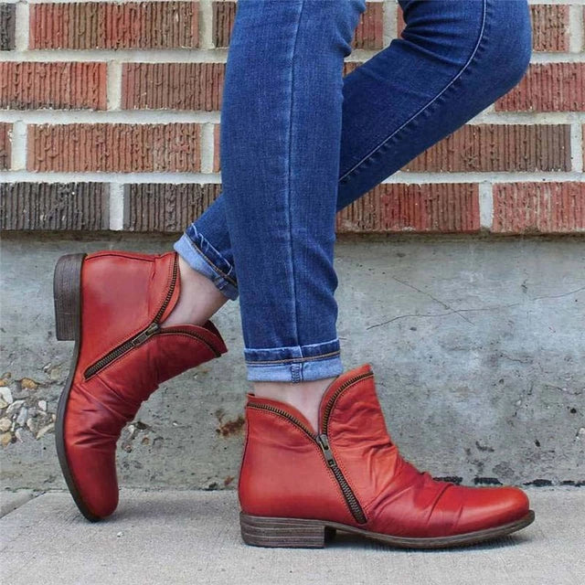 Damen - Enkellaars - Stylische Ankle Boots - Trendige Schuhe für den Alltag