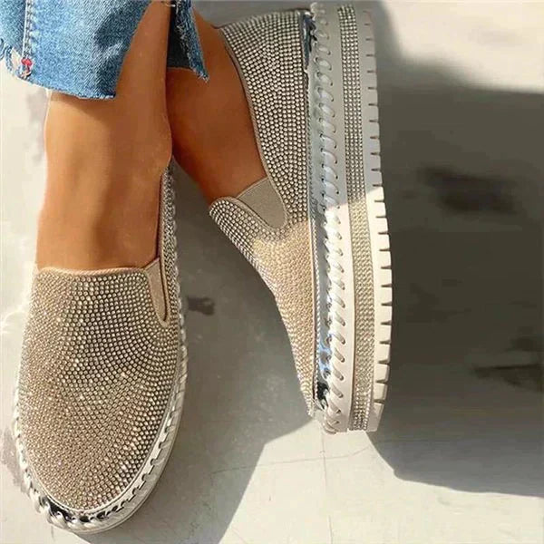 Damen - Glitzernde Schuhe - Modisch & Bequem - Casual Style für Jeden Anlass