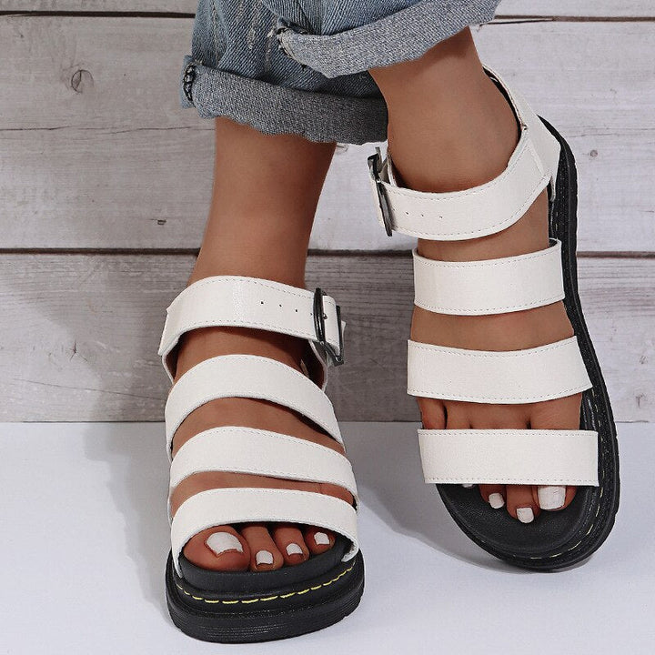 Damen - Stylische Gladiatorensandalen - Kunstleder - Bequem und Trendy für den Sommer