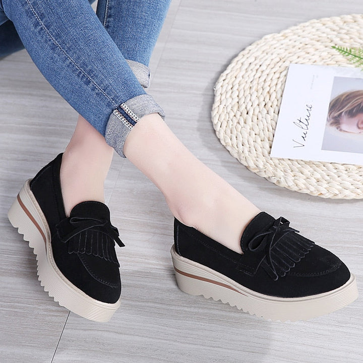 Damen - Elegante Loafer mit Quasten - Stilvolle schuhe - Bequemes Design für jeden Anlass