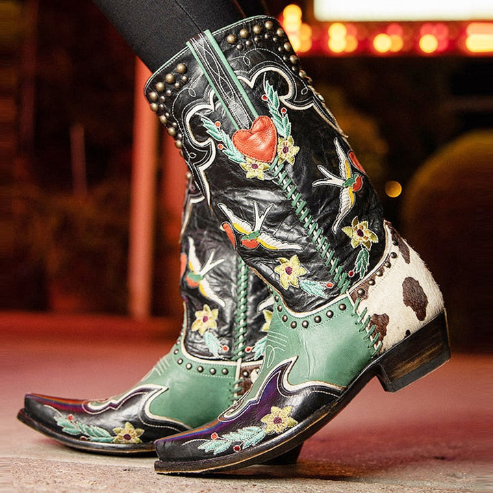 Damen - Frauen Cowboystiefel - Einzigartiges Design - Hochwertiges Material - Stilvolle Fußbekleidung