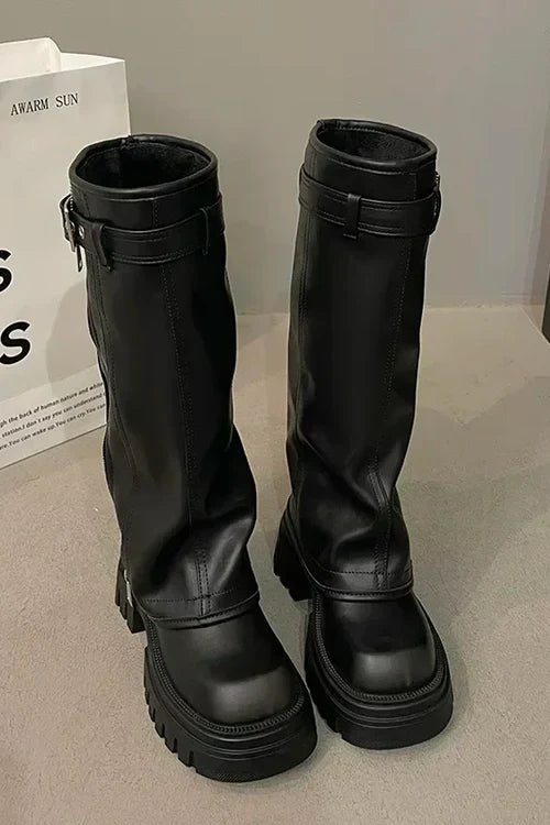 Damen - Knöchelhohe Stiefel - Lederoptik - Modische Schuhe für jeden Anlass