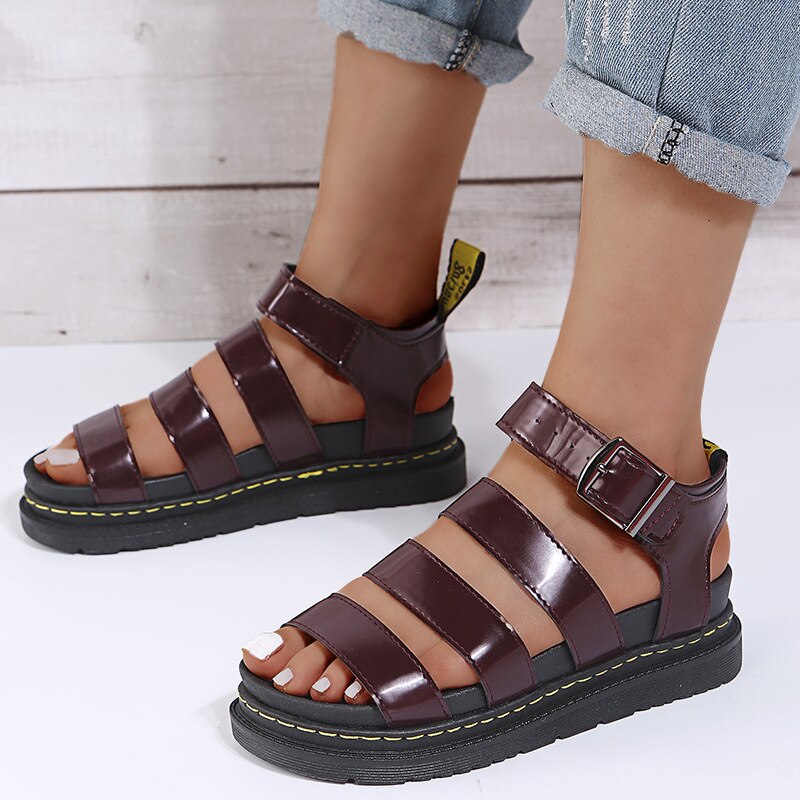 Damen - Stilvolle Ledersandalen - Hochwertiges Leder - Bequeme und Modische Sommerschuhe