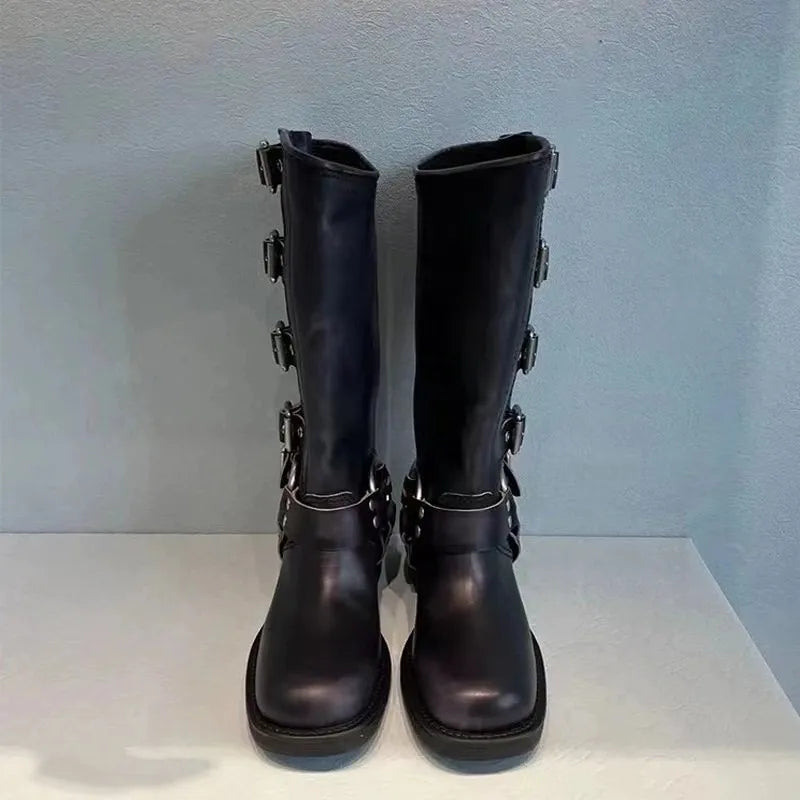 Damen - Vintage Lederstiefel - Hochwertiges Leder - Stilvolle, zeitlose Boots für Abenteuer