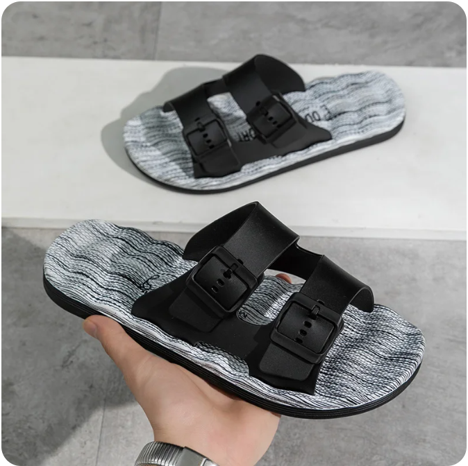 Herren - Sandalen - Bequeme doppelter Schnalle - Stilvolle Freizeitschuhe für Sommer