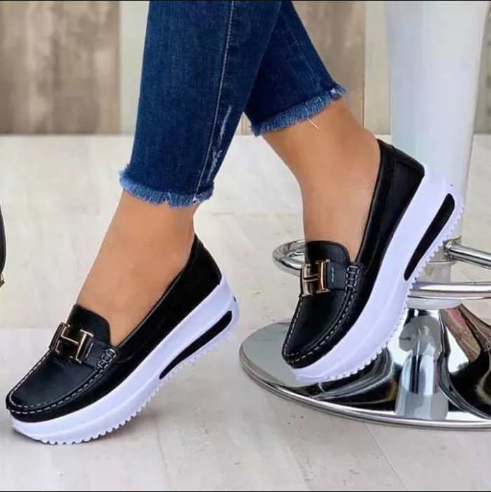 Plateau Sneaker Damen Weiß