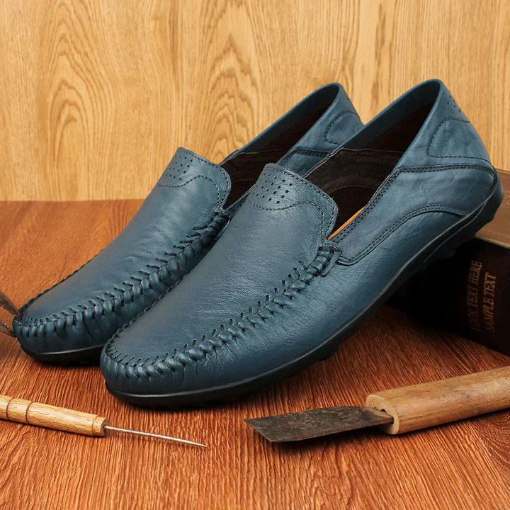 Män - Elegante Leder-Slipper - Anspruchsvolles Design - Hochwertige Schuhe für stilbewusste Männer