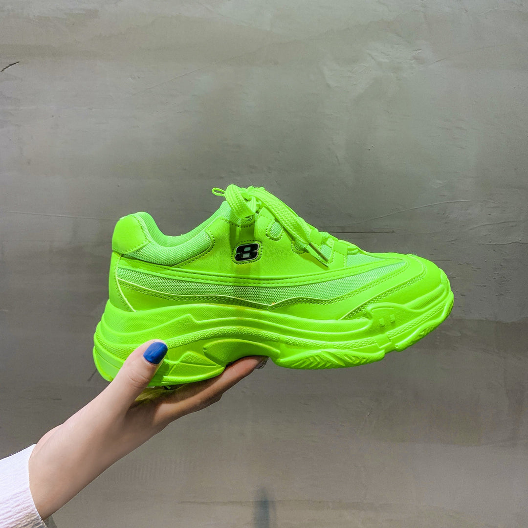 Damen - Neonfarbene Sneaker - Leicht und Bequem - Stylische Sportschuhe für Aktive