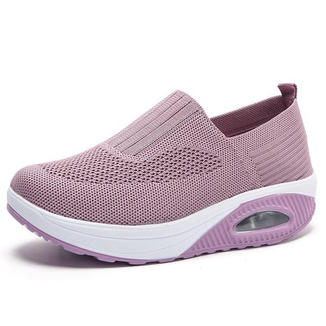 Damen - Plateau Turnschuhe - Bequeme Freizeit-Sneaker aus atmungsaktivem Material - Modische und trendige Schuhe