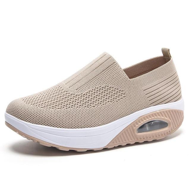 Damen - Plateau Turnschuhe - Bequeme Freizeit-Sneaker aus atmungsaktivem Material - Modische und trendige Schuhe