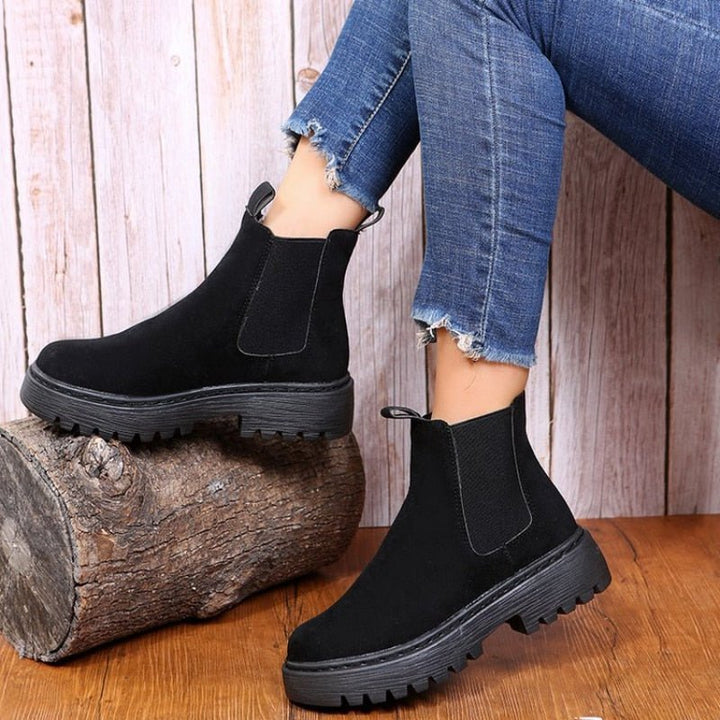 Damen - Vintage Winterstiefel - Langlebiges Material - Stilvolle und warme Stiefel für kalte Tage