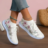 Damen - Strick-Sneakers - Mit Druck - Bequeme Trend-Schuhe für Alltag und Freizeit